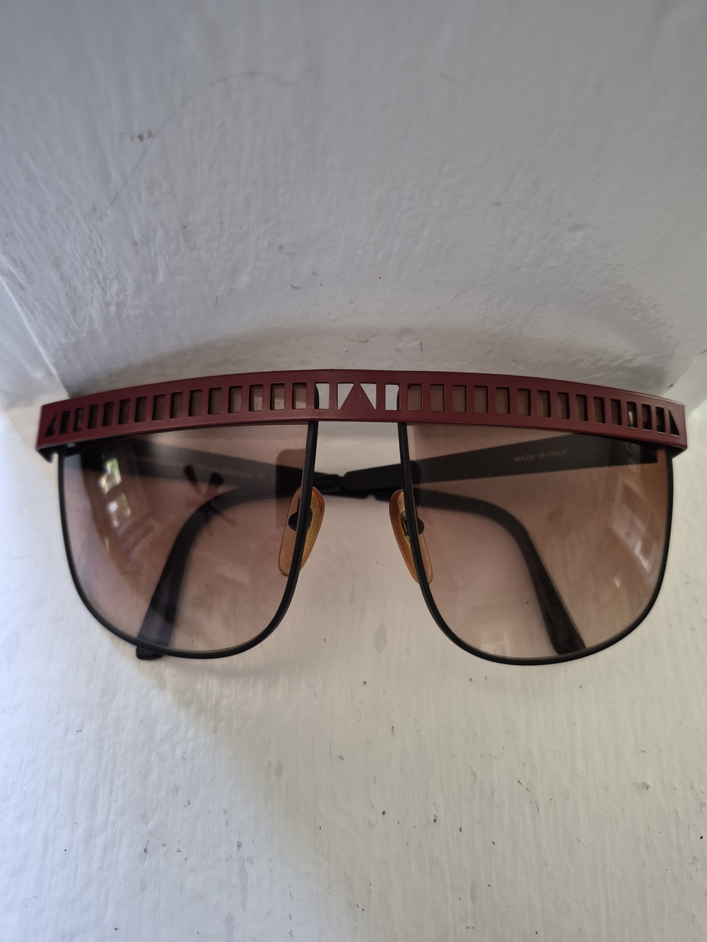 Magadesign Renaissance M12 Vintage burgundy Sunglasses. Made in Italy.